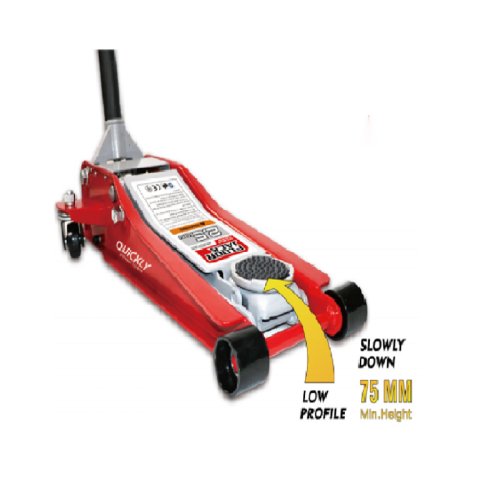 2.5T Low Profile Floor Jack 75-500mm,33.5kgs