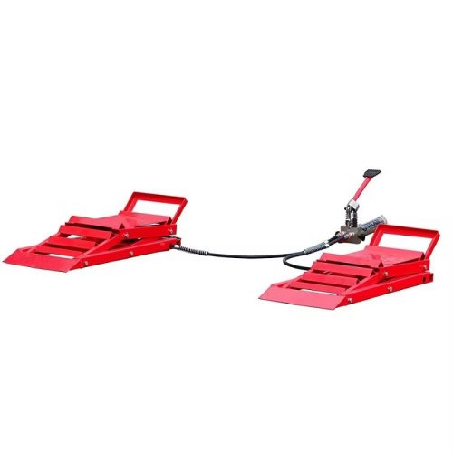 2000lbs Heavy Duty Adjustable Garage Hydraulic Car Loading Ramps