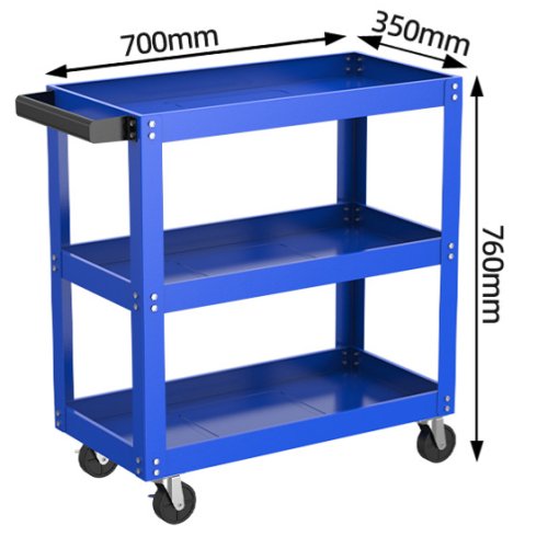 3-Layers Mechanical Workshop Tools Cart