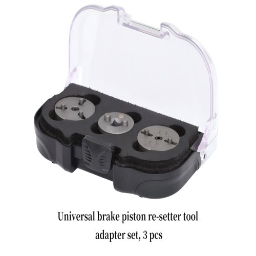 Universal brake piston re-setter tool adapter set, 3 pcs