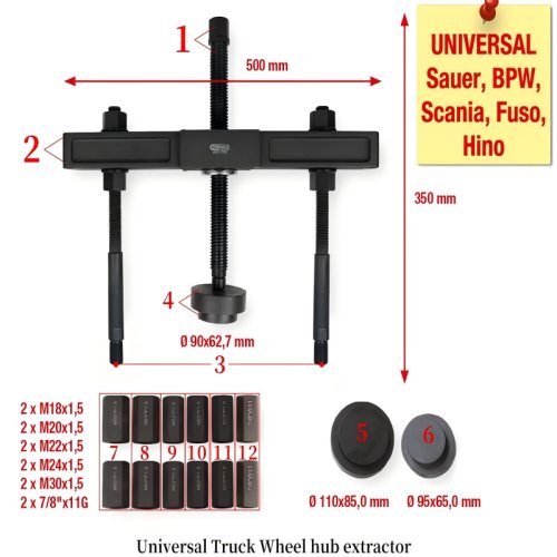 niversal Truck Wheel hub extractor