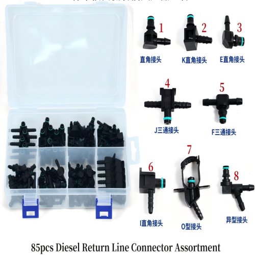 85pcs Diesel Return Line Connector Assortment