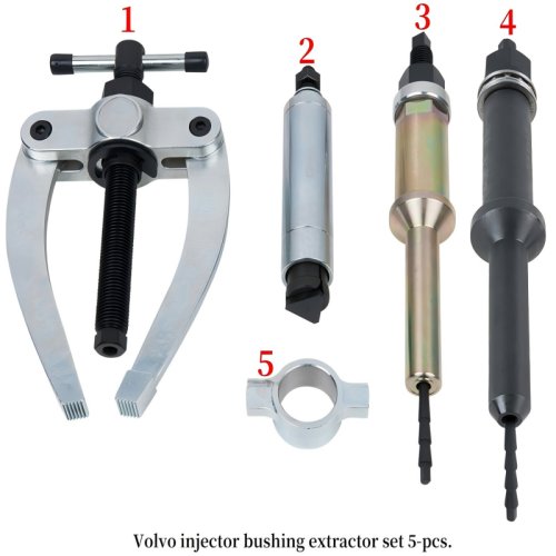 Volvo injector bushing extractor set 5-pcs.