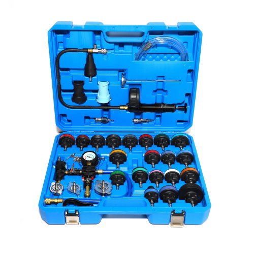 33pc Master cooling radiator pressure tester with vacuum purge and refill kit