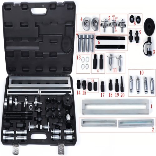 Fuel injector disassembly kit with hydraulic cylinder