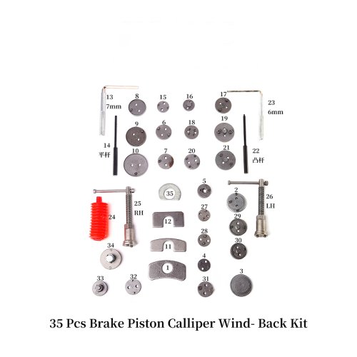 35 Pcs Brake Piston Calliper Wind-Back Kit