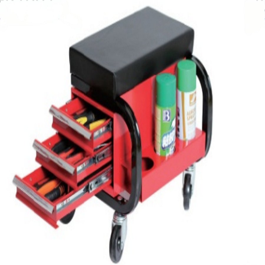 ST611101 ROLLER WORK SEAT WITH 3 DRAWERS