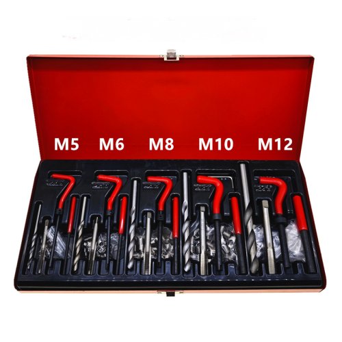 131-piece set of thread repair tools