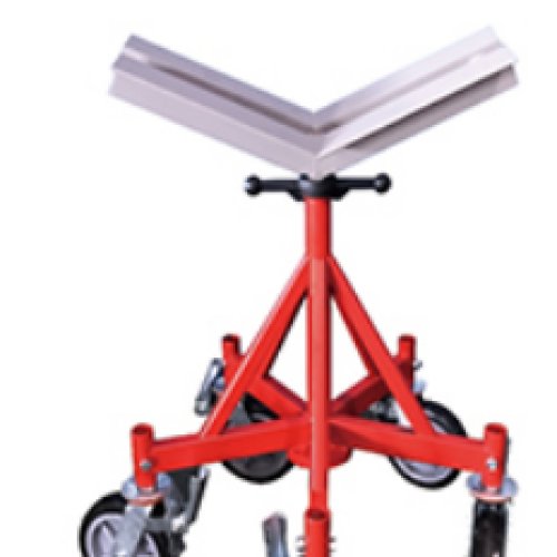 Heavy Duty Pipe Stand with Five Mecanum wheels