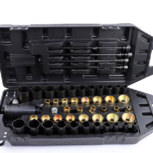 Hydraulic liner rubber sleeve disassembly and assembly tool set