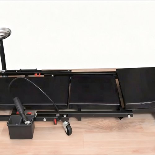 2-in-1 Car Creeper & Stool with Light, parts box and tool magnetic plate