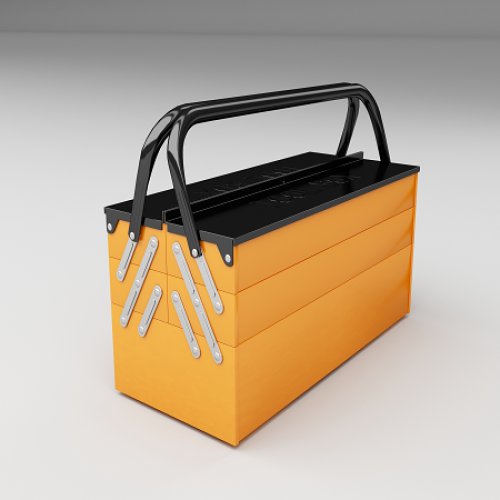 Galvanized sheet sprayed with 3 layers Folding toolbox 535*202*212