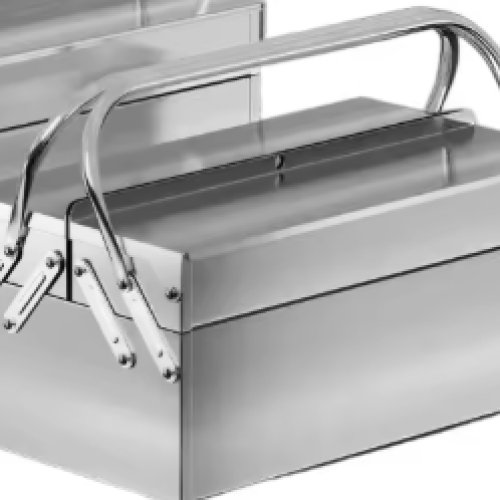 Two layers of stainless steel Folding toolbox 465*202*165