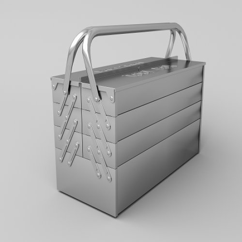 Four layers of stainless steel Folding toolbox  535*202*262