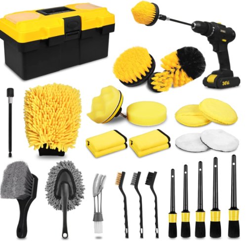 Car Detailing Kit with Car Detailing Brushes 27pcs