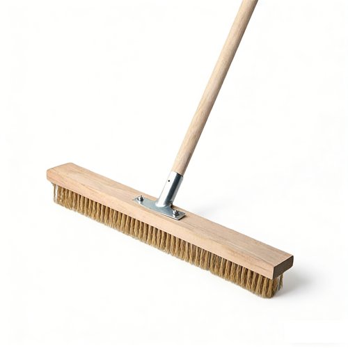 Floor Brush with Wooden Handle