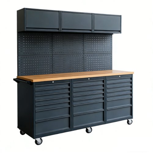 Heavy Duty Rolling Tool Cabinet with Workbench 