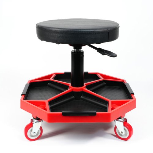 360° Rotatable Height Adjustable Mechanic Seat with Tool Tray
