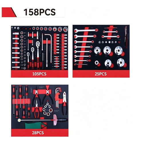 158pcs Combination Repair Tools Set