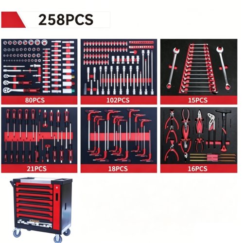 258pcs Combination Repair Tools Set