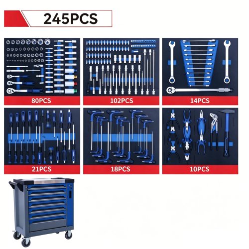 245pcs Combination Repair Tools Set