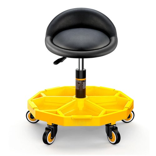 Multi-Function 360° Rotatable Height Adjustable Mechanic Seat with Tool Tray