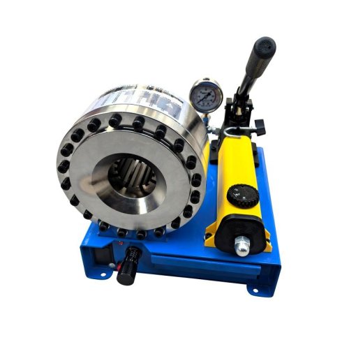 Manual crimping machine for hydraulic hoses