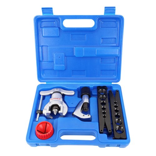 Metric & Imperial Eccentric Flaring Tool (Metric & Imperial, Square Plastic Box), with 9mm Die             
