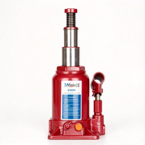 Two-stage jack with safety valve